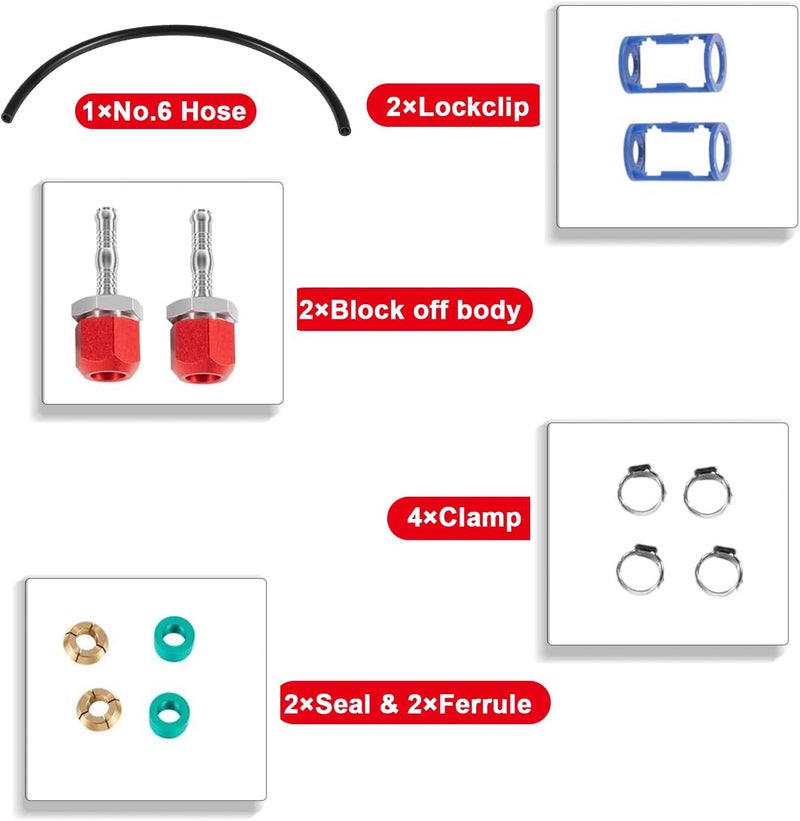 mooncar 800-671 A/C Line Splice Kit With No.6 Hose For 3/8'' Hose to Hard Lines Repair,A/C Air Conditioning Repair Splice Connector Kit - Image 3